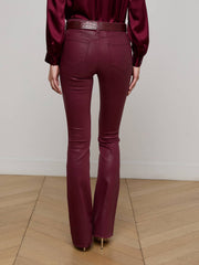 Ruth Coated Straight-Leg Jean in Dark Port Coated