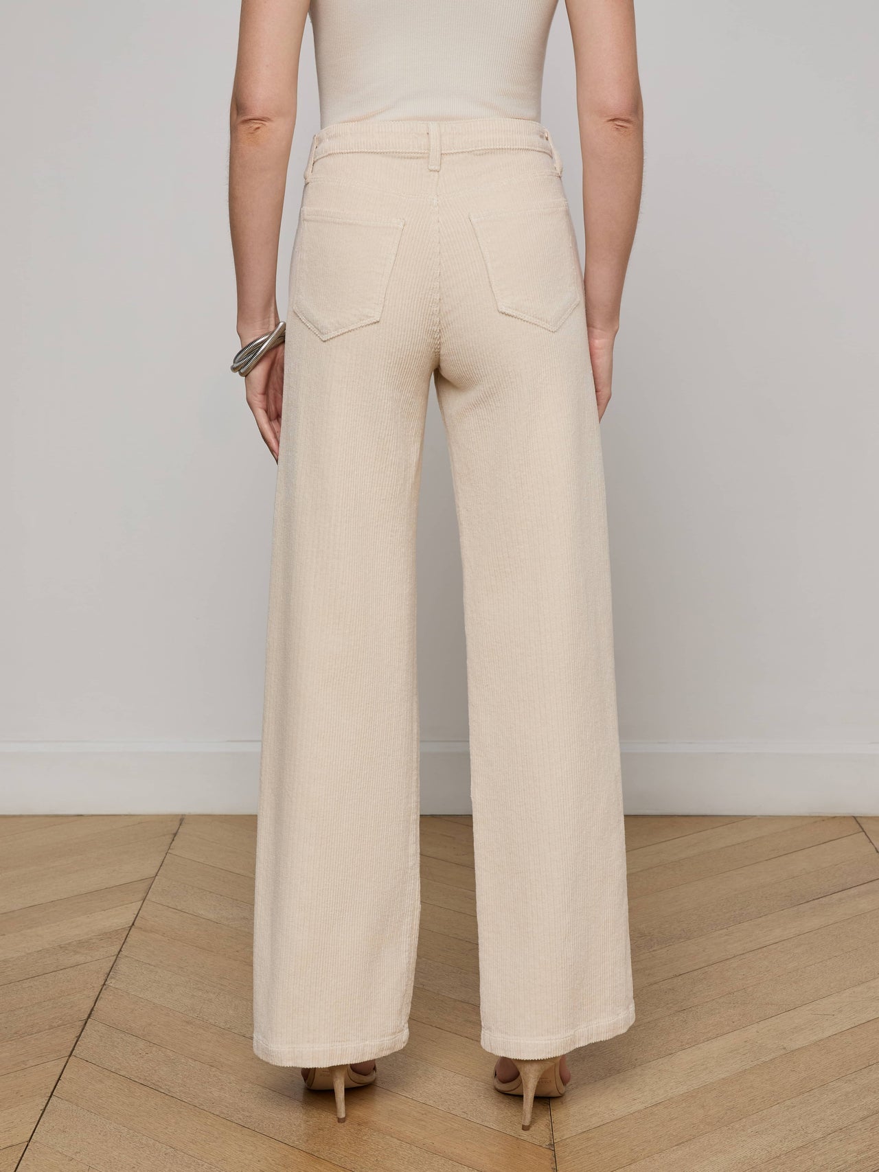 Scottie Corduroy Wide-Leg Jean in French Vanilla