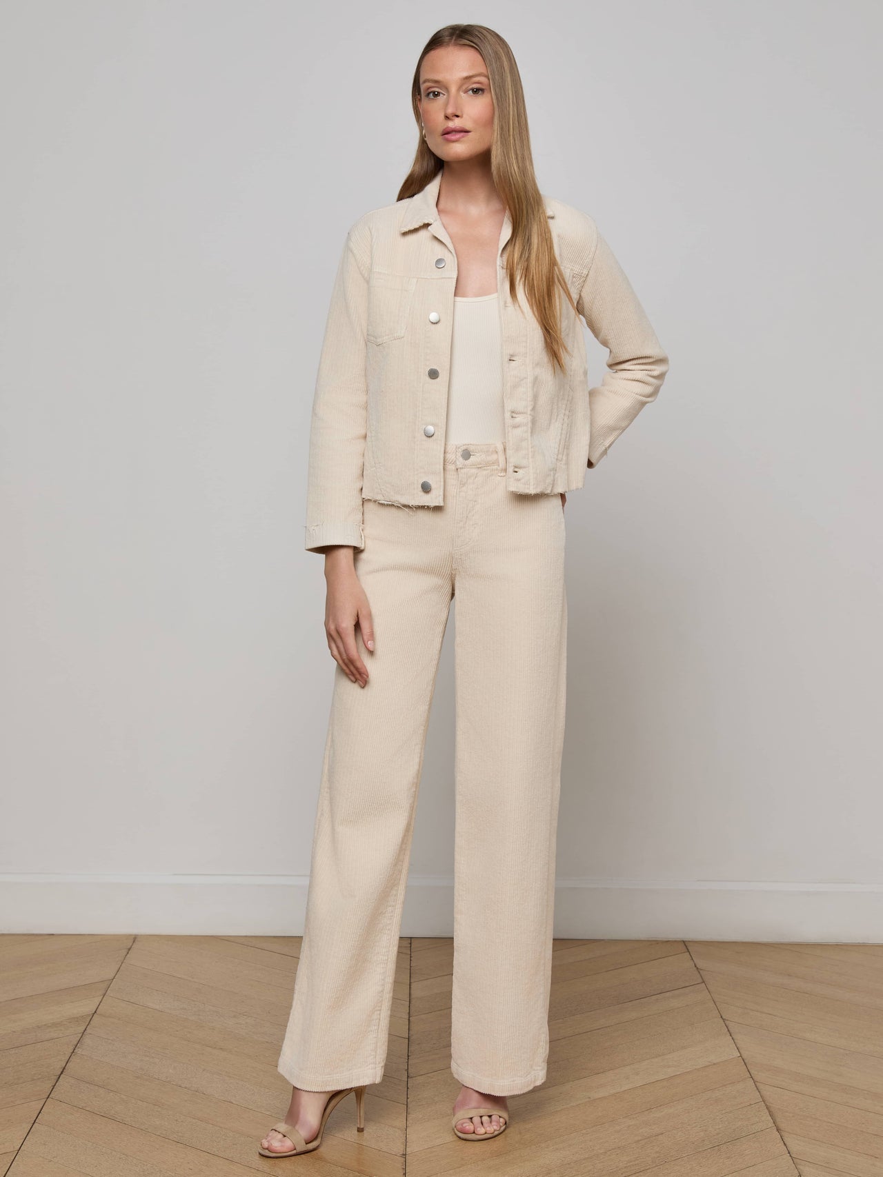 Janelle Corduroy Jacket in French Vanilla