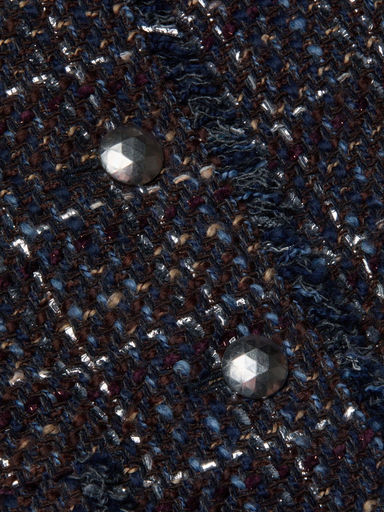 Zaya Tweed Jacket in Midnight Brown Multi Tweed
