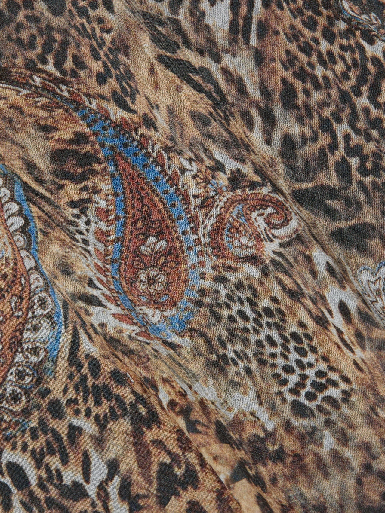Patricia Maxi Skirt in Brown/Blue Valencia Leopard