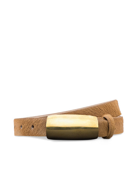 Marlowe Belt in Tan Calf Hair
