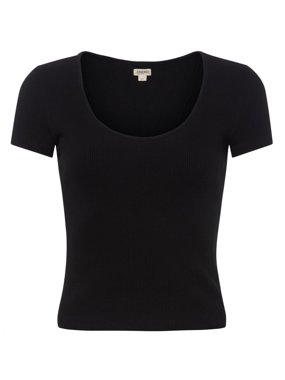 Brynlee Scoopneck Tee in Black