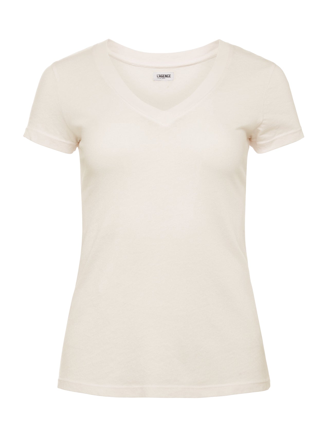 Becca Cotton V-Neck Tee in Vintage White