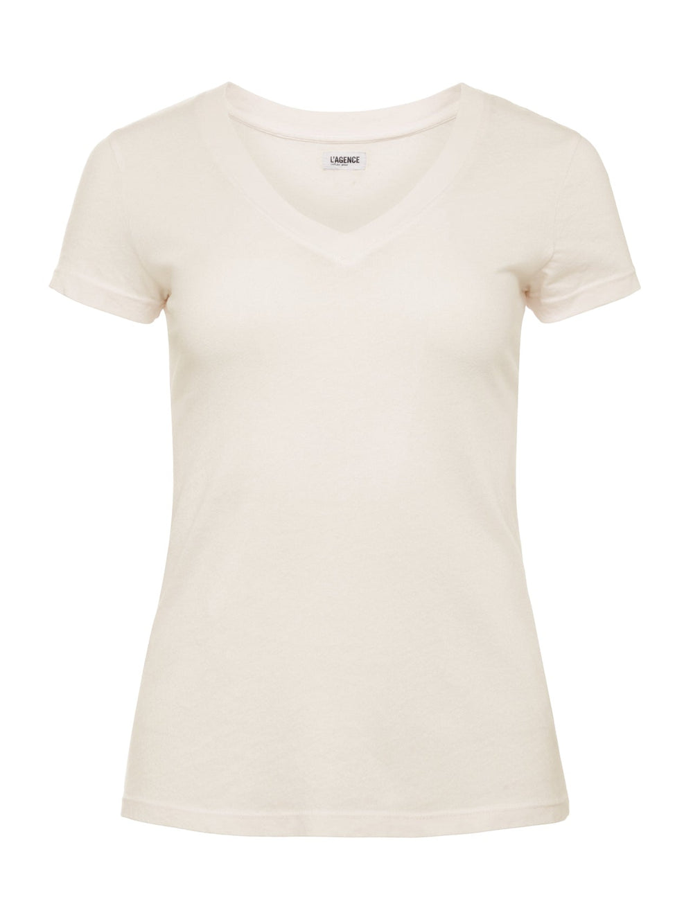 Becca Cotton V-Neck Tee in Vintage White