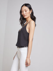Gabriella Silk Camisole in Black