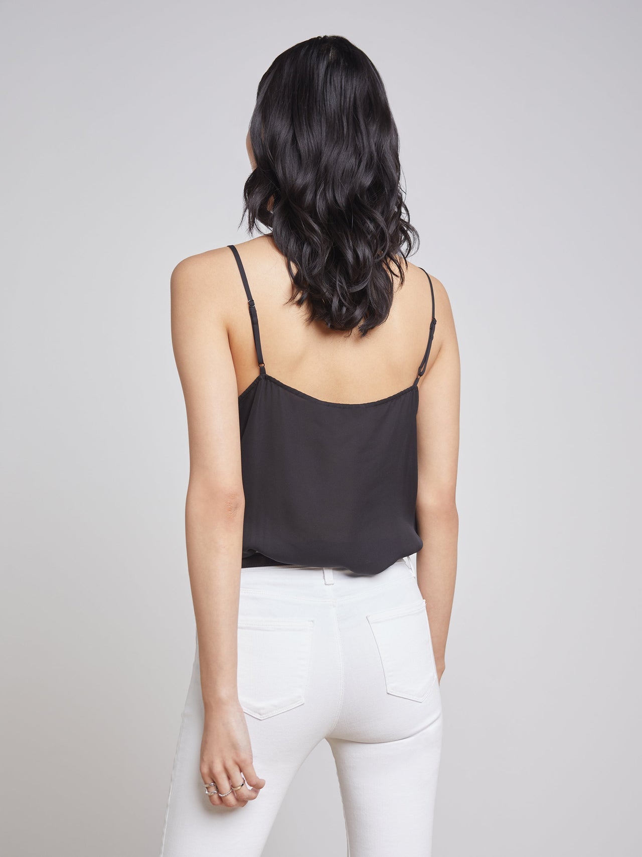 Gabriella Silk Camisole in Black