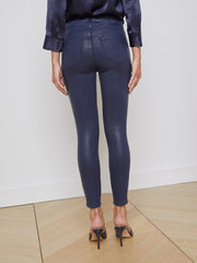 Margot High Rise Skinny Jean in Navy Coated