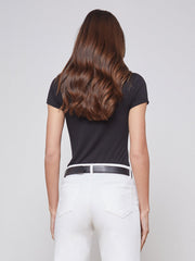 Ressi Fitted Crewneck Tee in Black