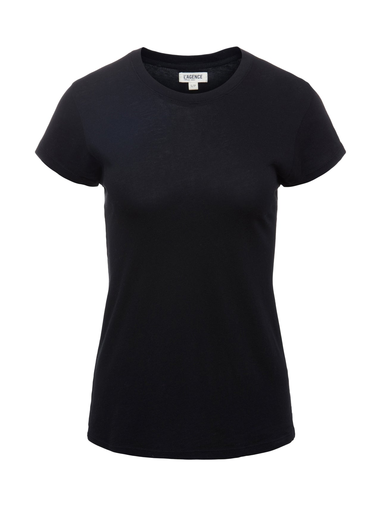 Ressi Fitted Crewneck Tee in Black