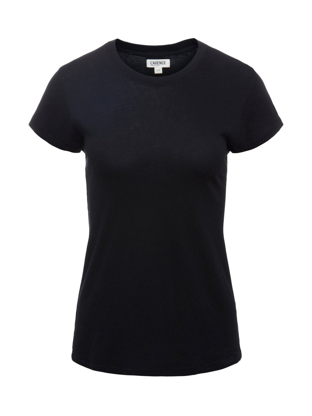 Ressi Fitted Crewneck Tee in Black