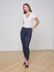 Becca Cotton V-Neck Tee in White
