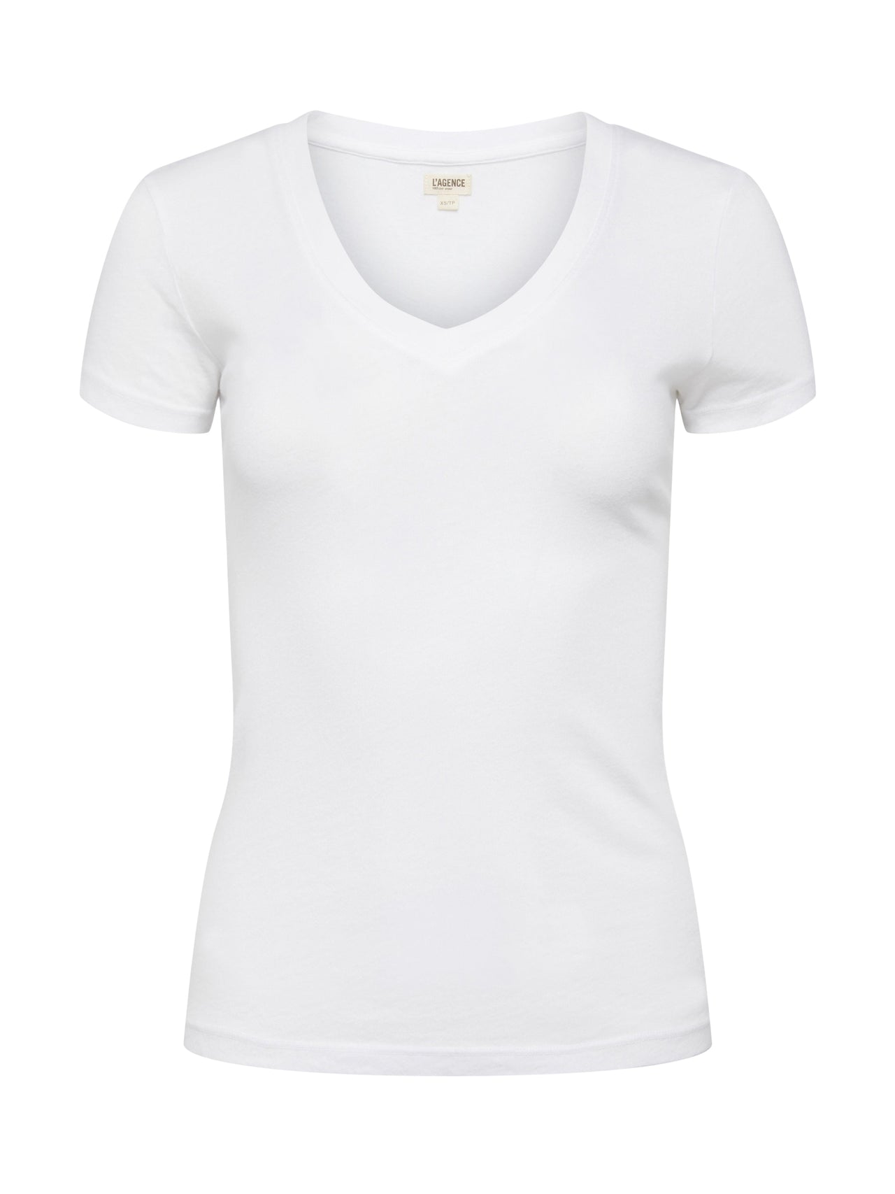 Becca Cotton V-Neck Tee in White