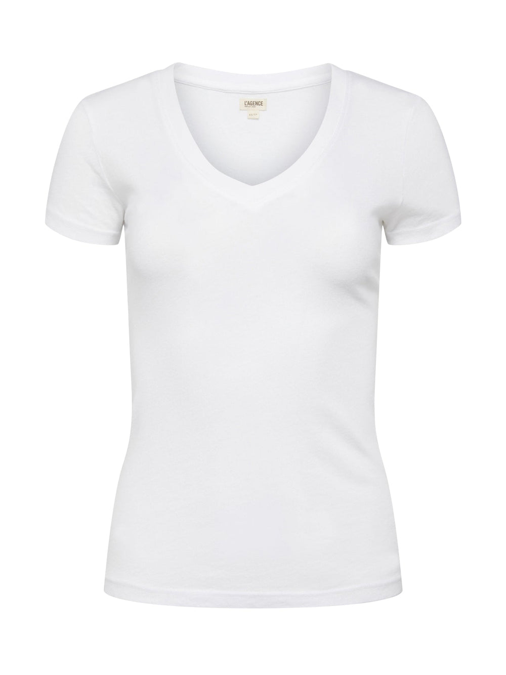 Becca Cotton V-Neck Tee in White
