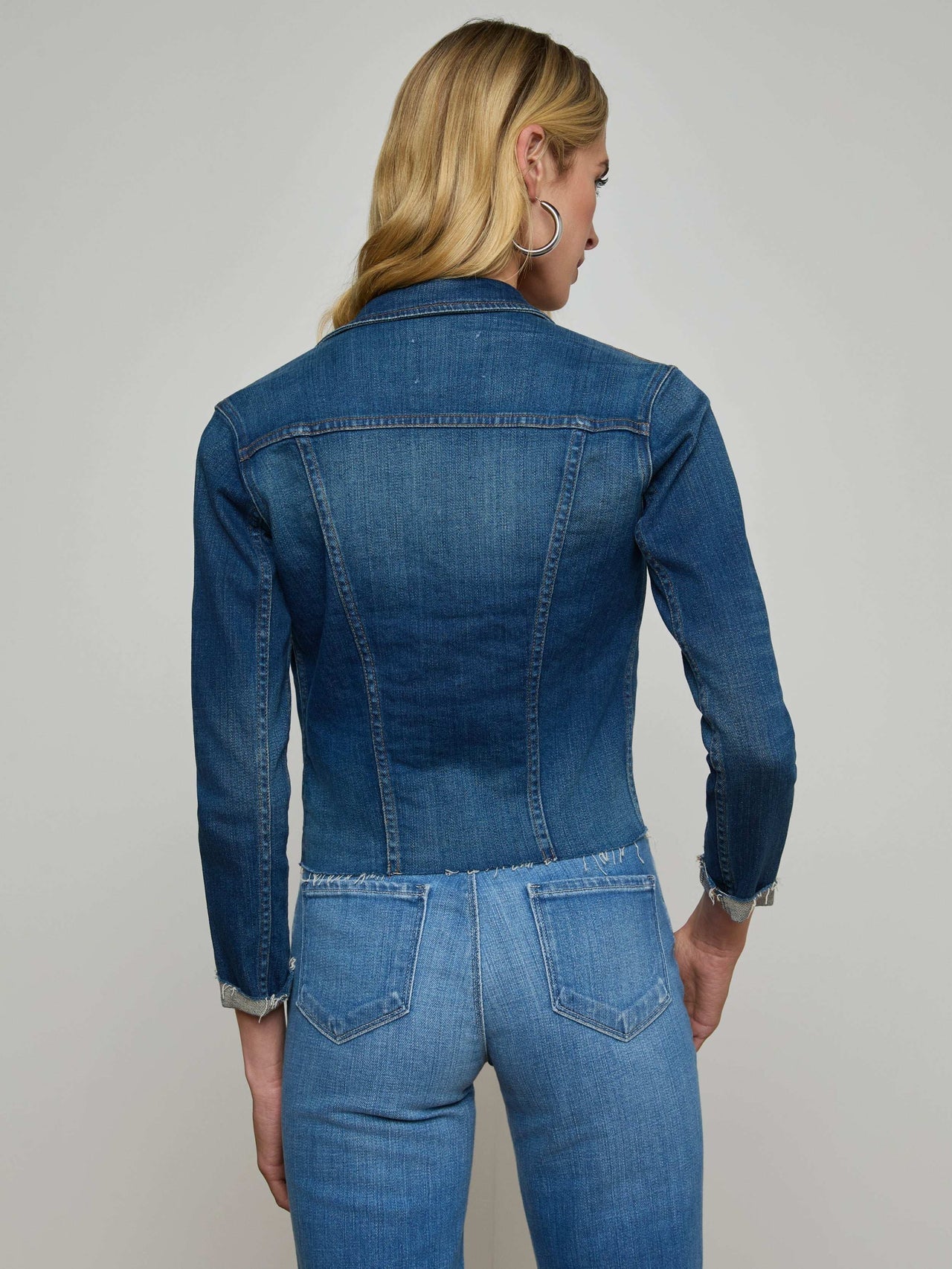 Janelle 3/4 Sleeve Jean Jacket in Authentique