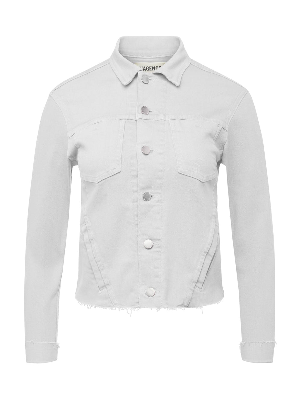 Janelle 3/4 Sleeve Jean Jacket in Blanc