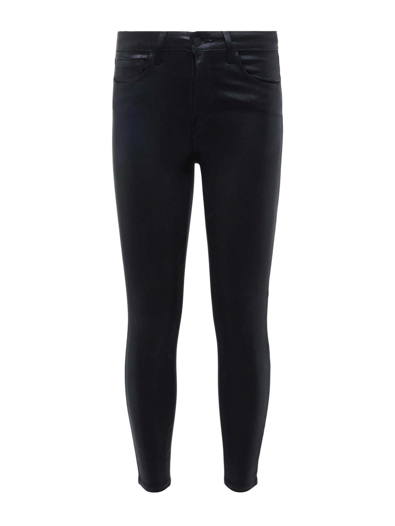Margot High Rise Skinny Jean In Black Coated