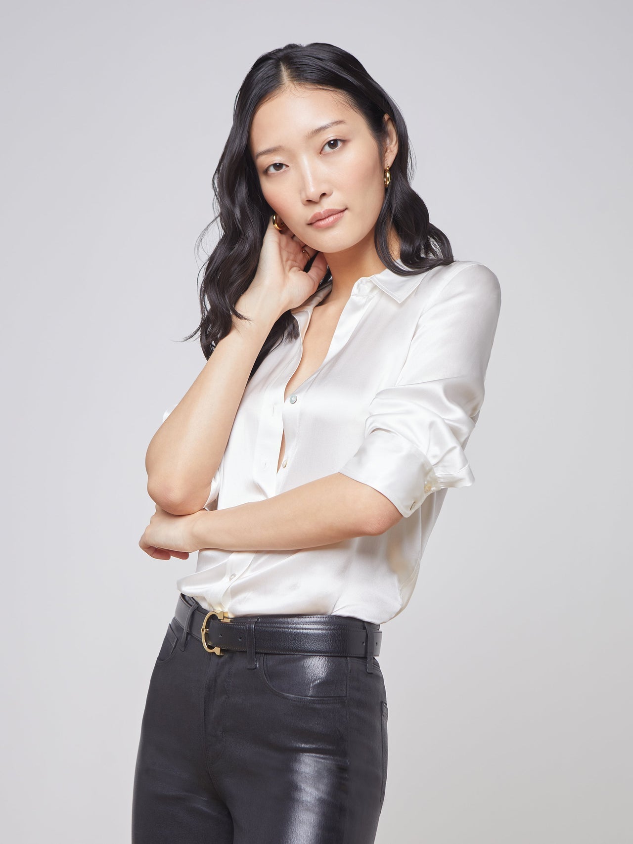 Dani Silk Blouse in Ivory