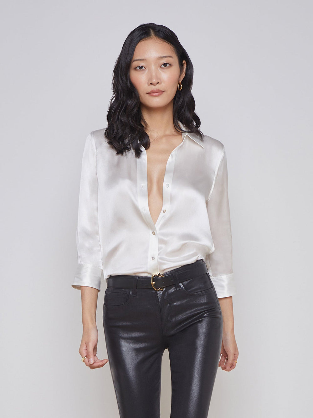 Dani Silk Blouse in Ivory