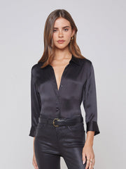 Dani Silk Blouse in Black