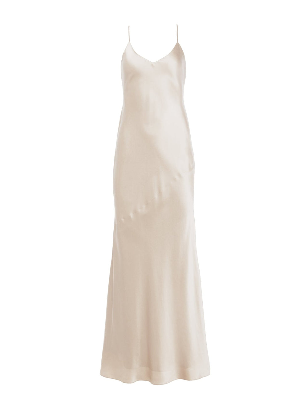 Serita Silk Slip Dress in Champagne