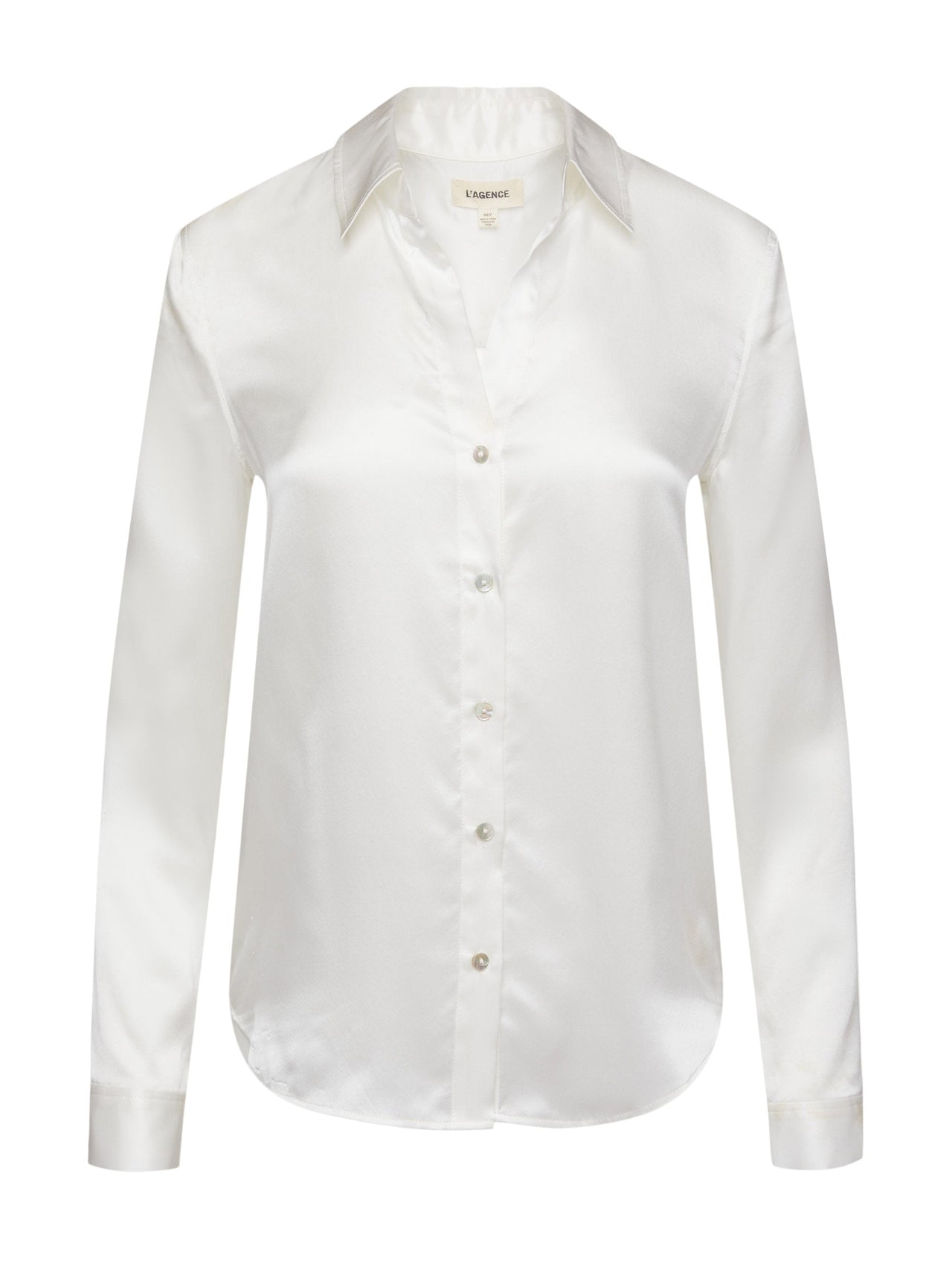 Tyler Long Sleeve Silk Blouse in Ivory