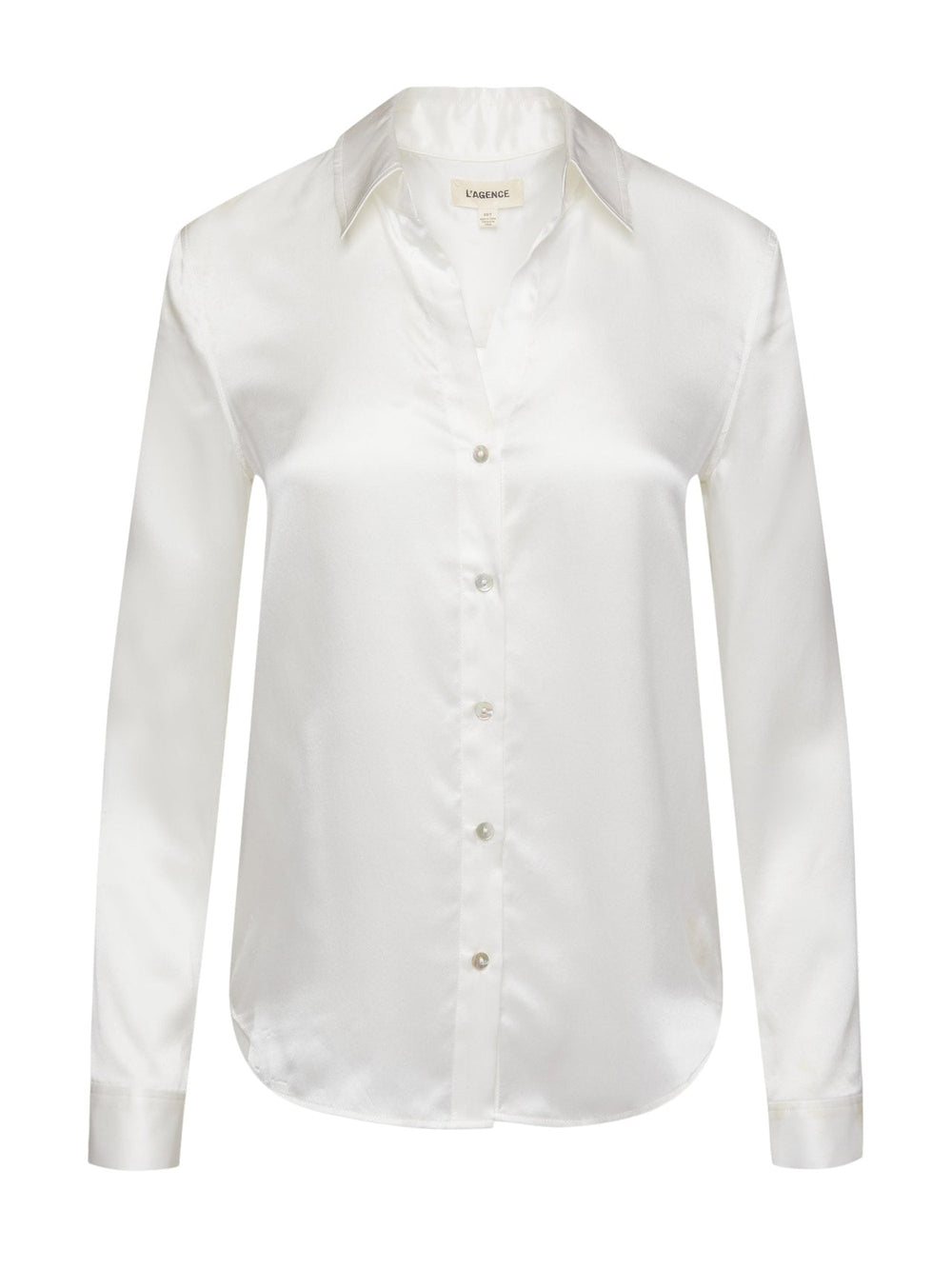 Tyler Long Sleeve Silk Blouse in Ivory
