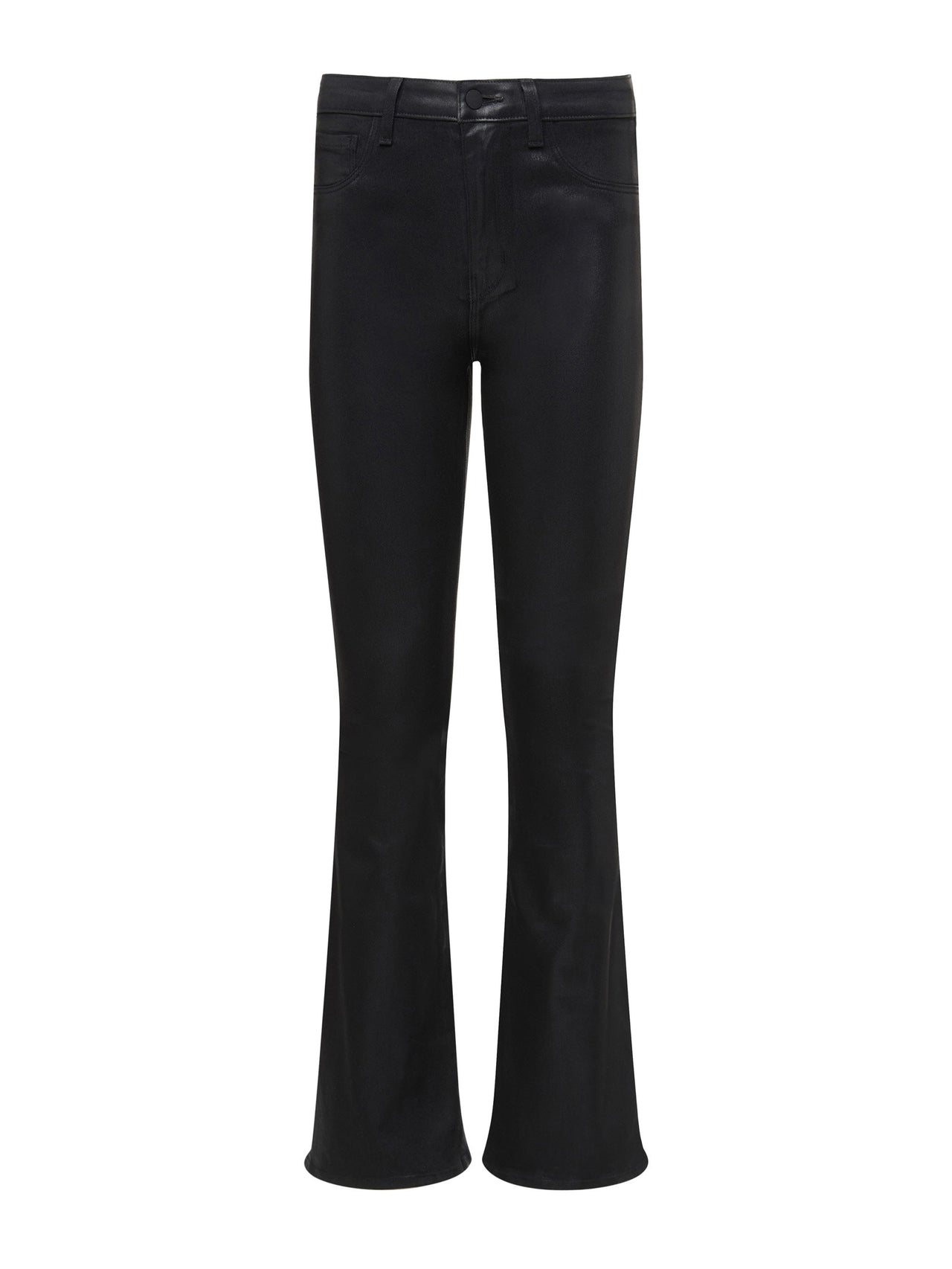 Marty Coated Flare Jean in Noir Coated