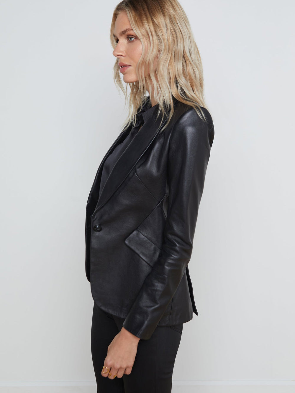 Chamberlain Leather Blazer In Black