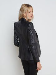 Chamberlain Leather Blazer In Black
