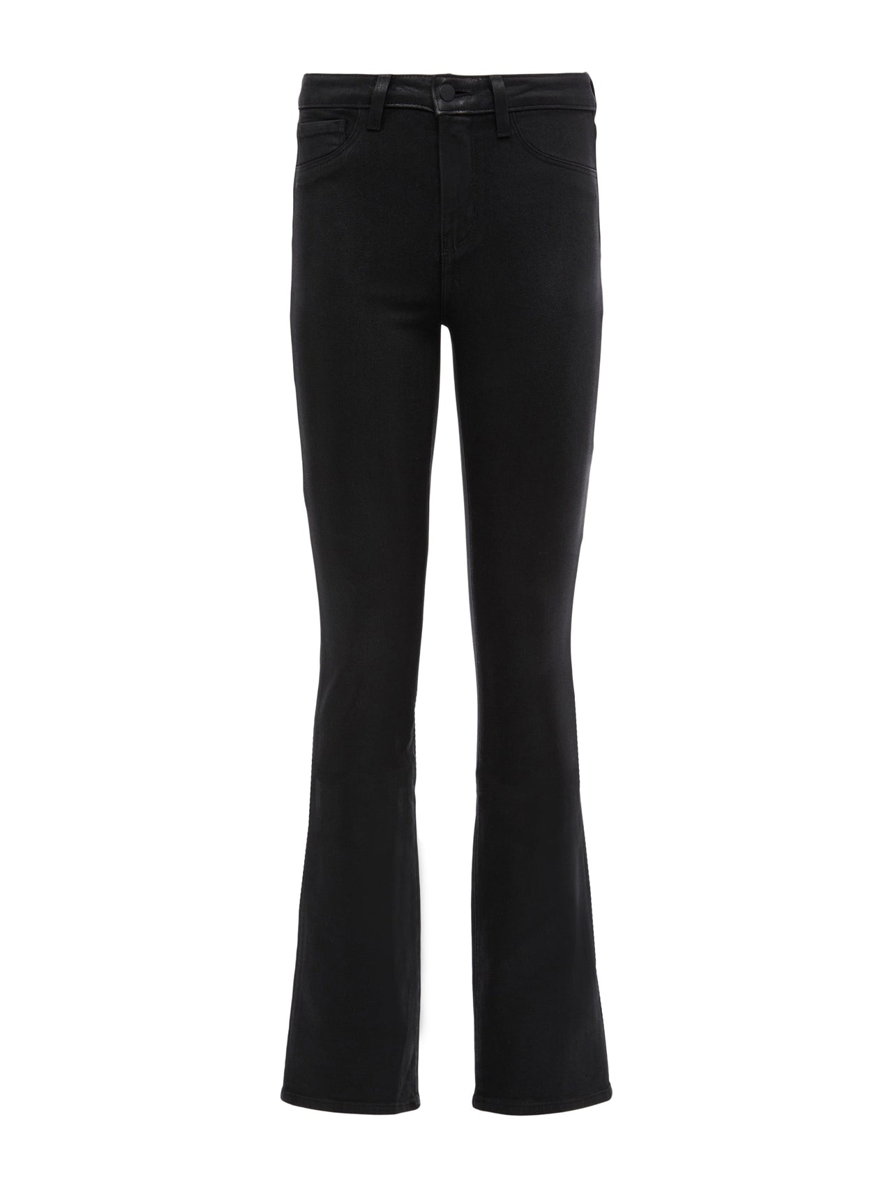 Selma Coated Bootcut Jean in Noir Coated