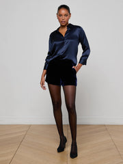 Dani Silk Blouse in Midnight