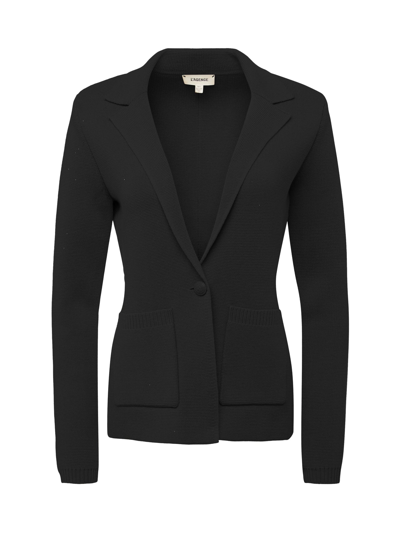 Lacey Knit Blazer In Black