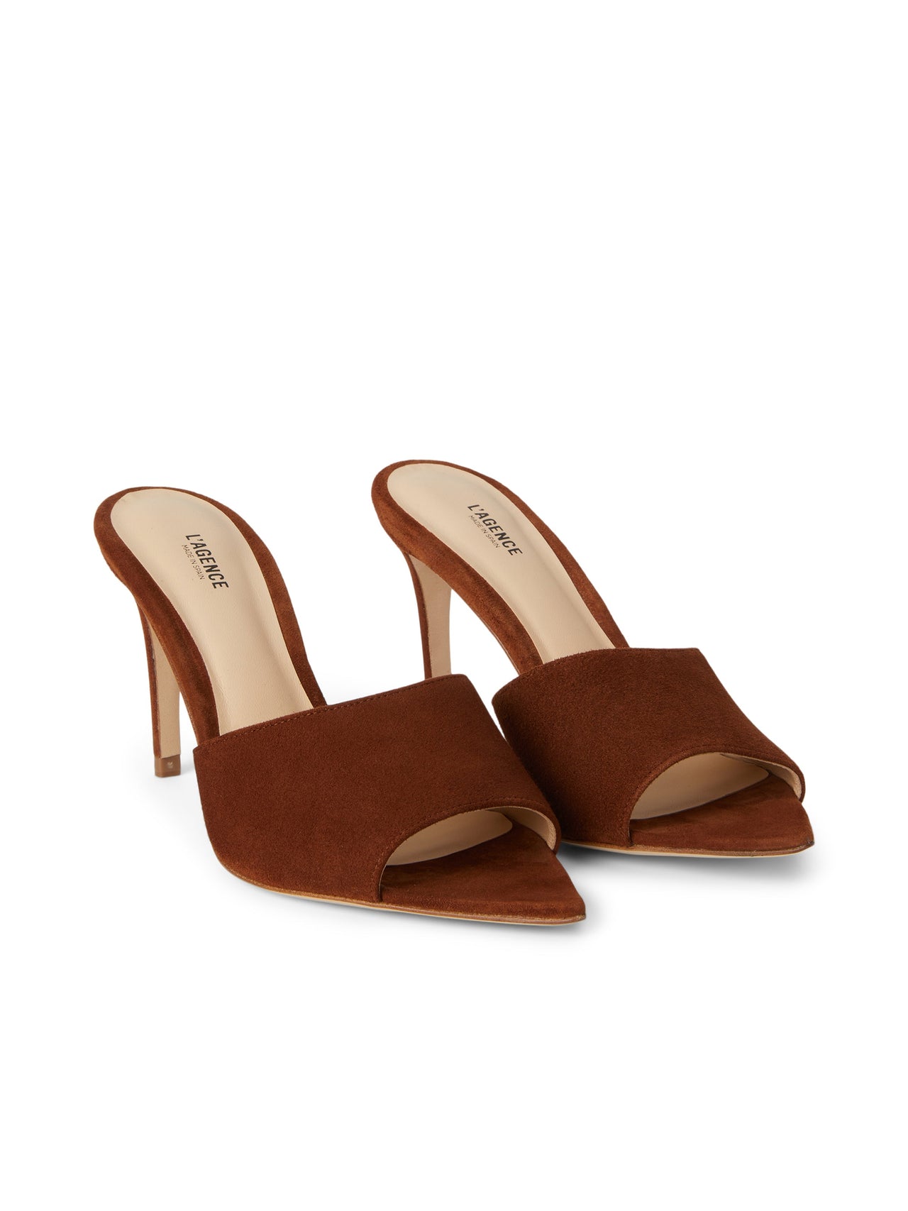 Lolita Open Toe Mule In Buckskin Suede