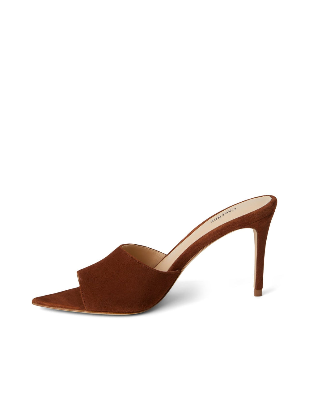 Lolita Open Toe Mule In Buckskin Suede