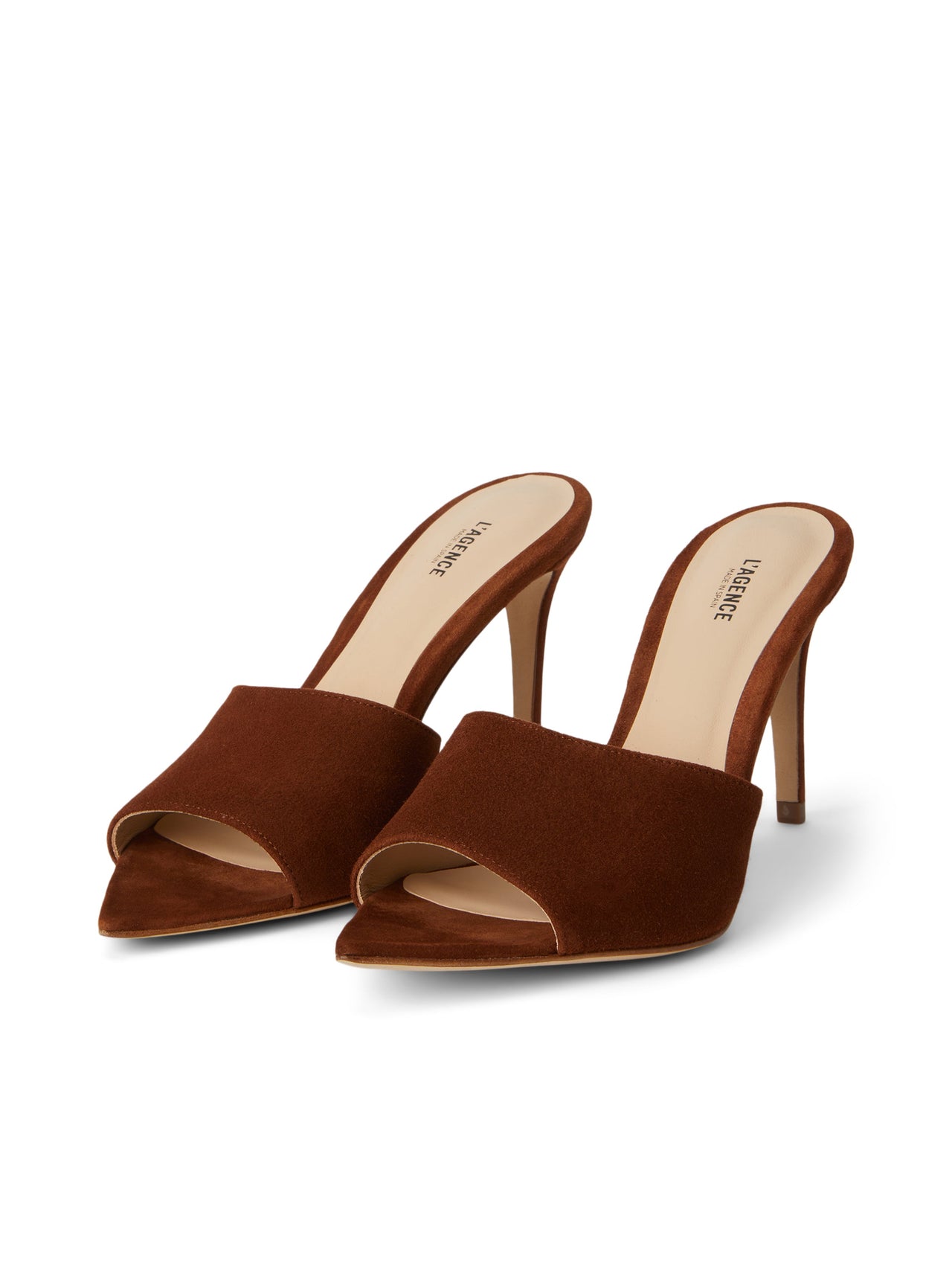 Lolita Open Toe Mule In Buckskin Suede