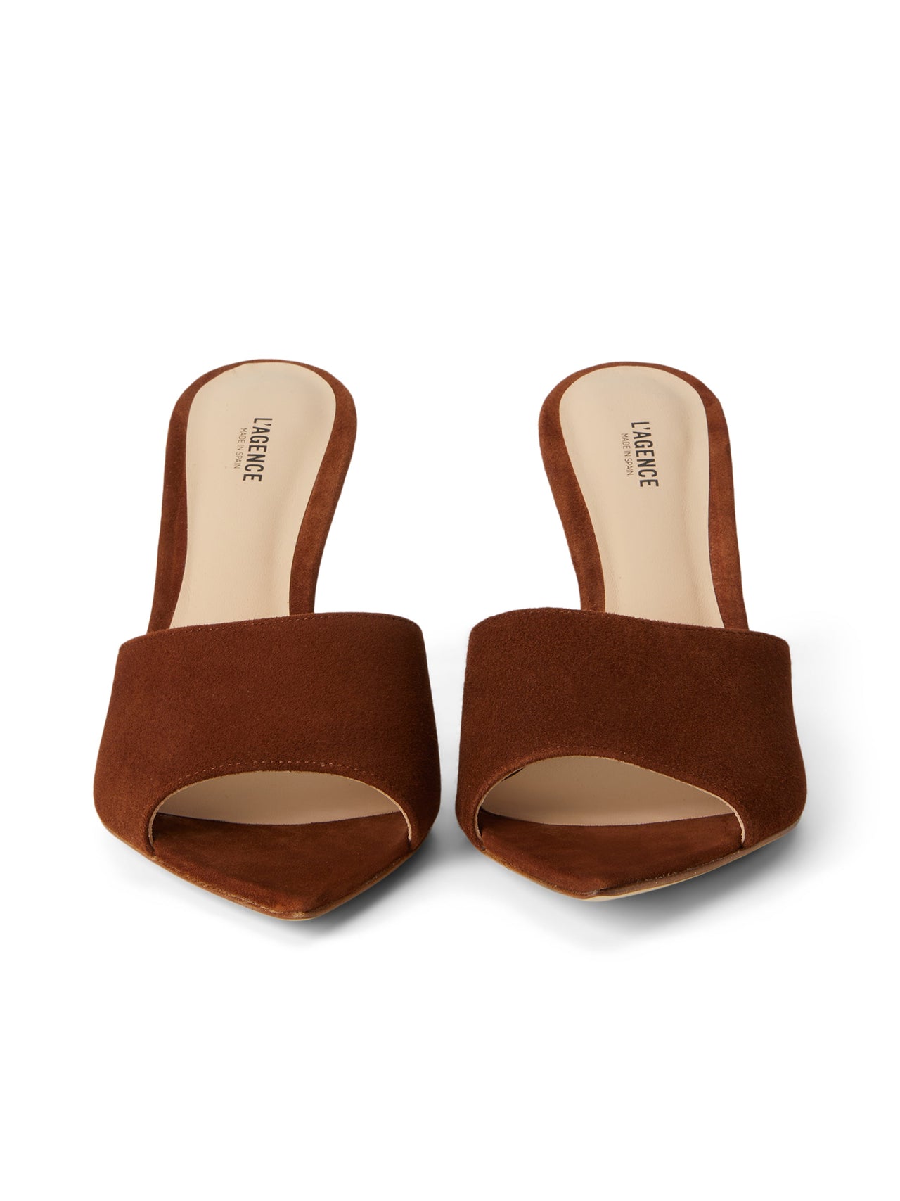 Lolita Open Toe Mule In Buckskin Suede