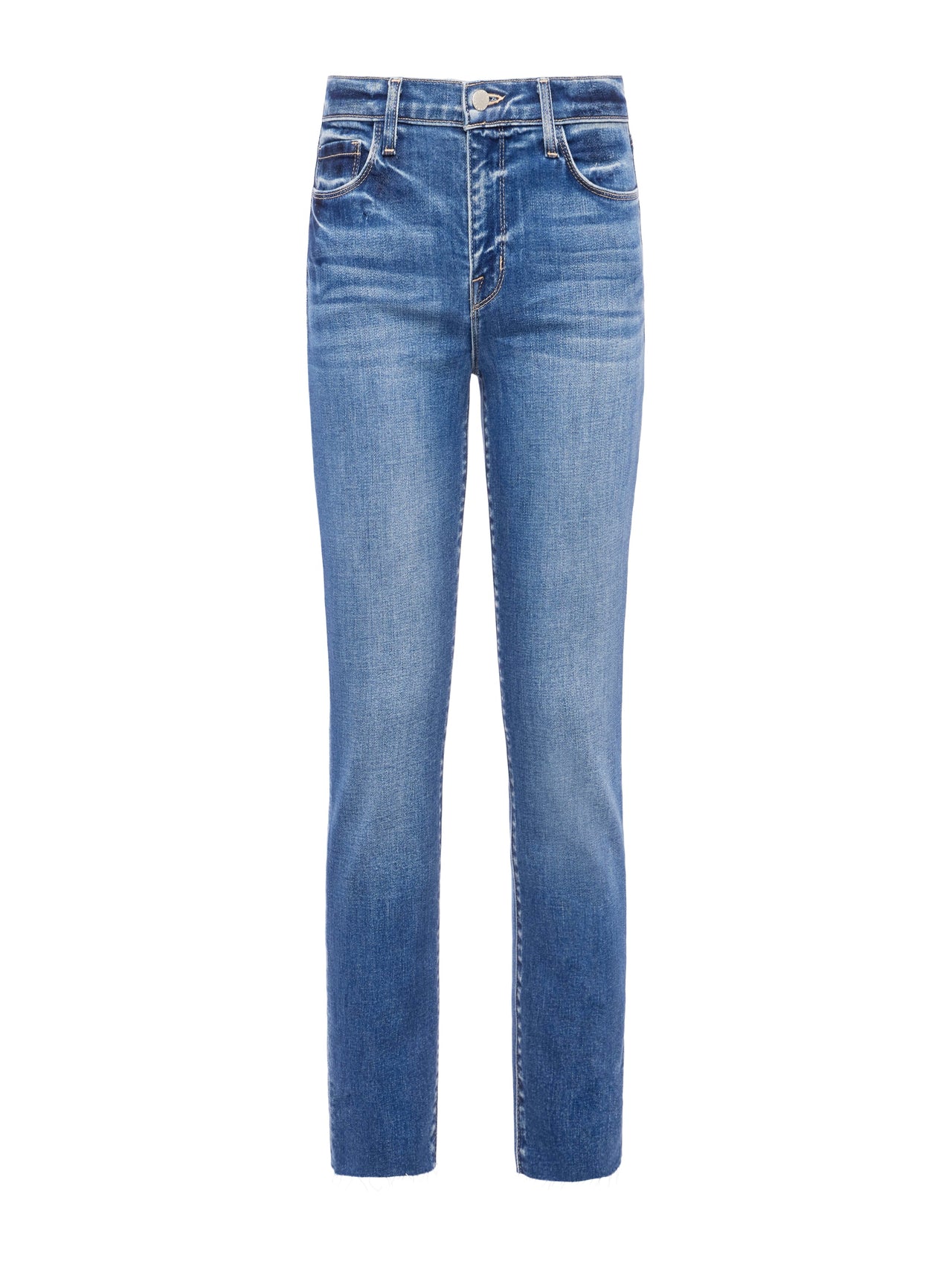 Sada High-Rise Slim-Leg Cropped Jean in Cambridge