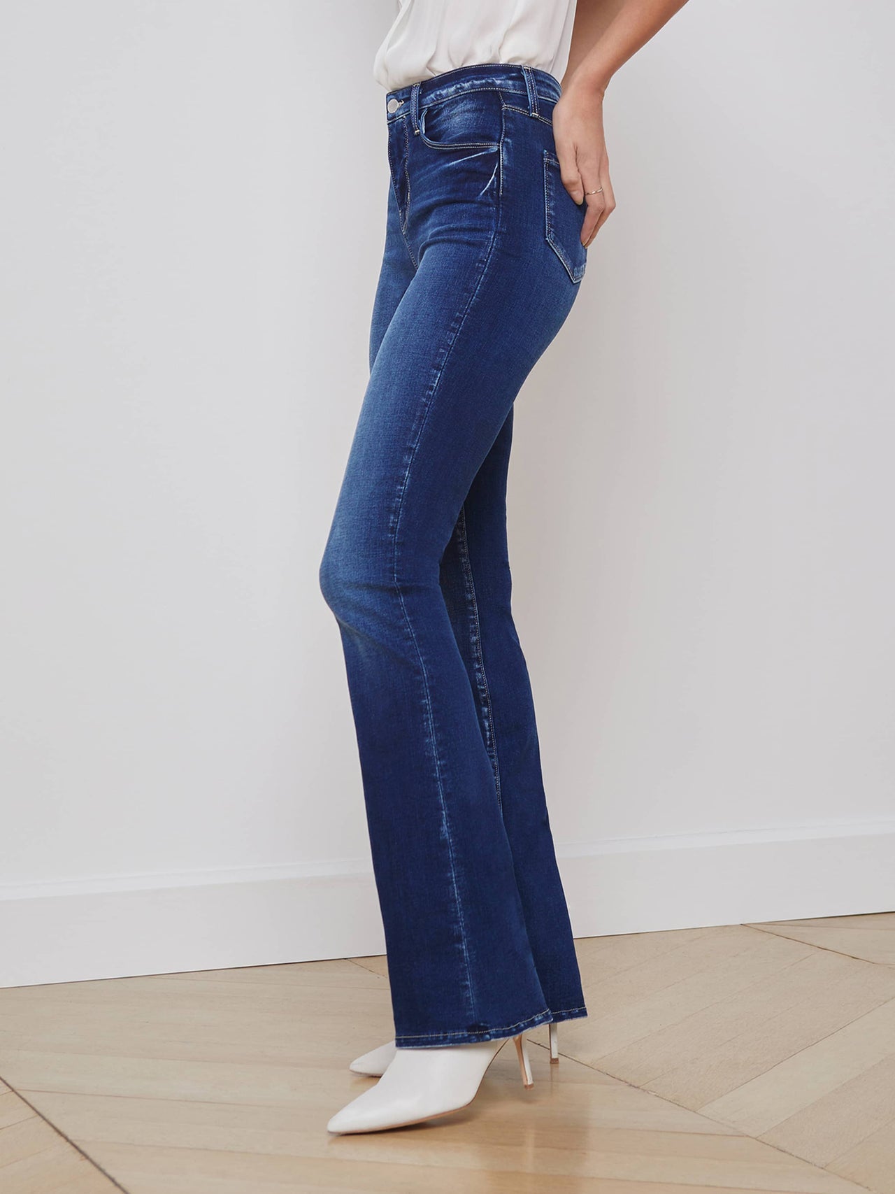 Selma High-Rise Bootcut Jean in Columbia