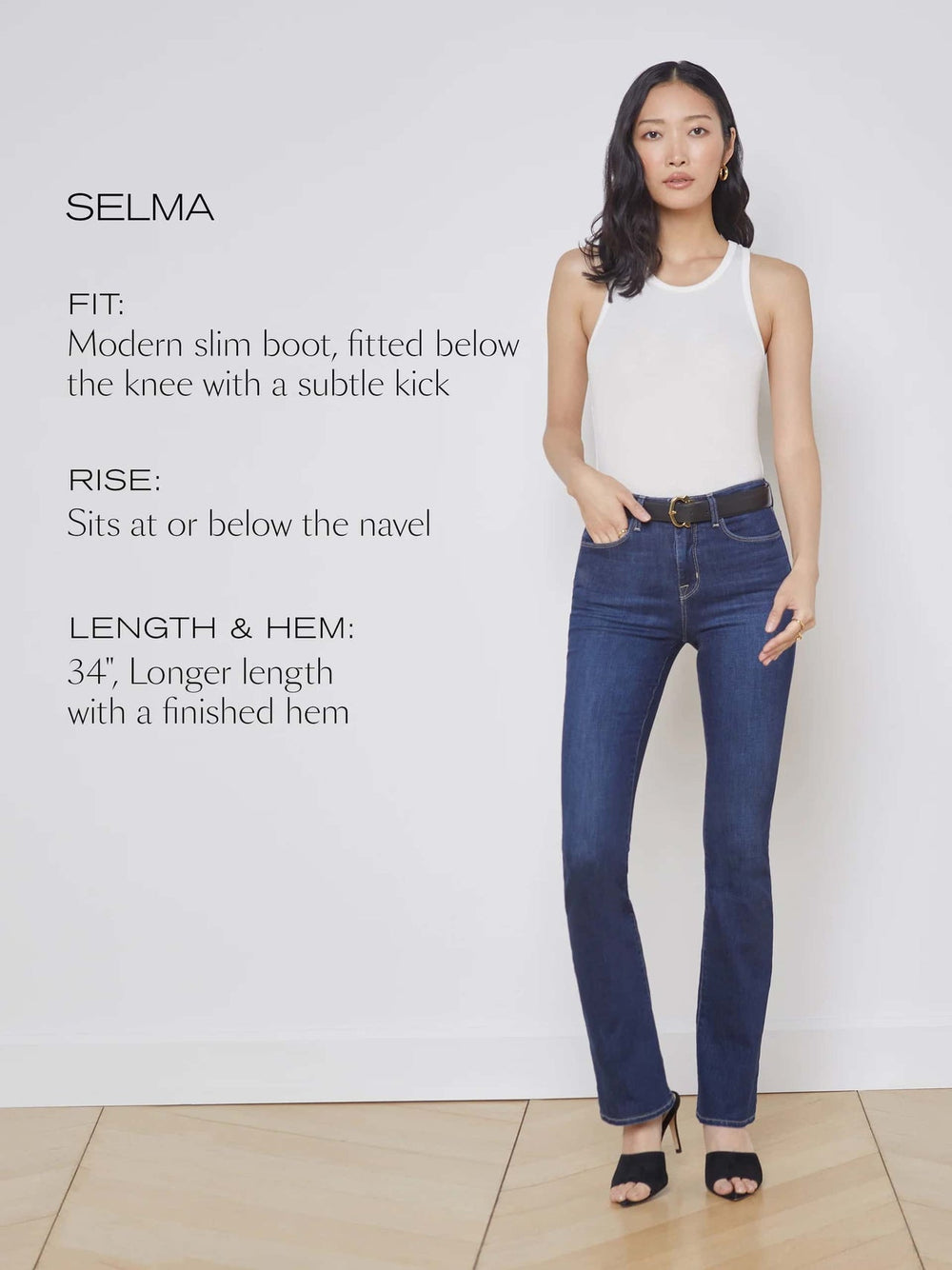 Selma High-Rise Bootcut Jean in Columbia