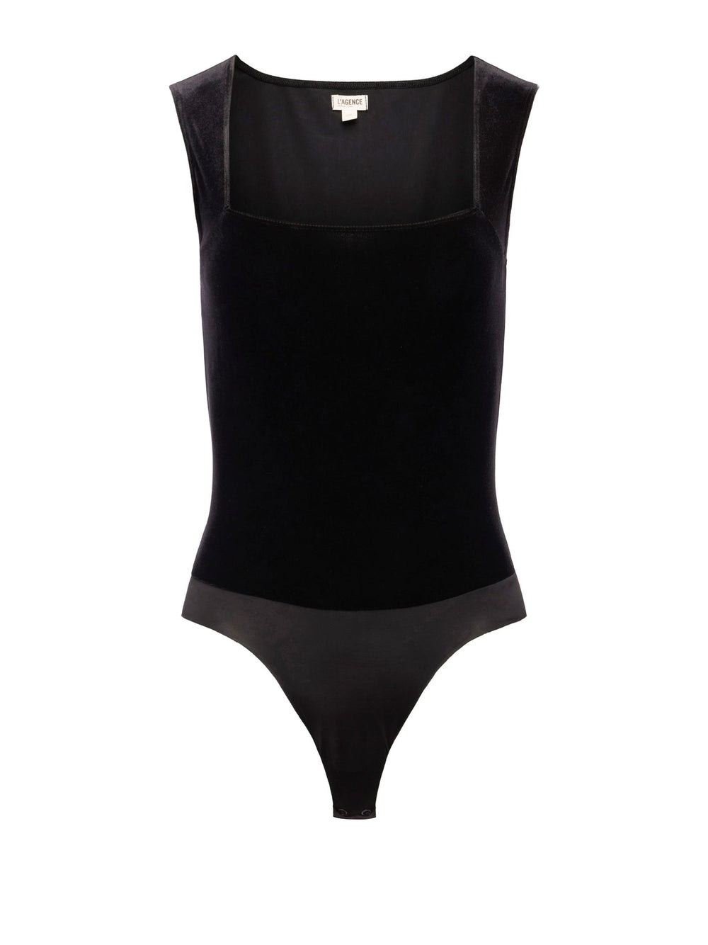 Molly Velvet Bodysuit in Black