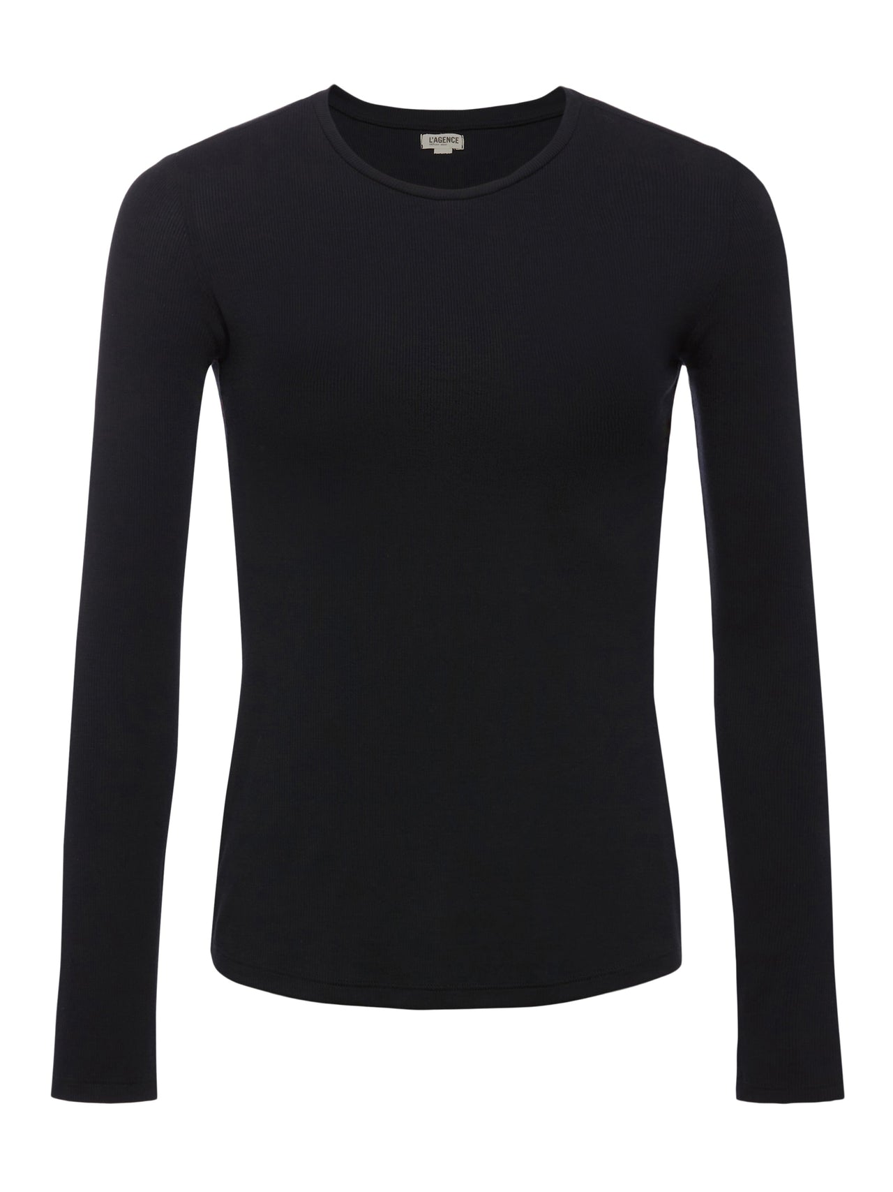 Tess Long Sleeve Tee in Black Micro Modal