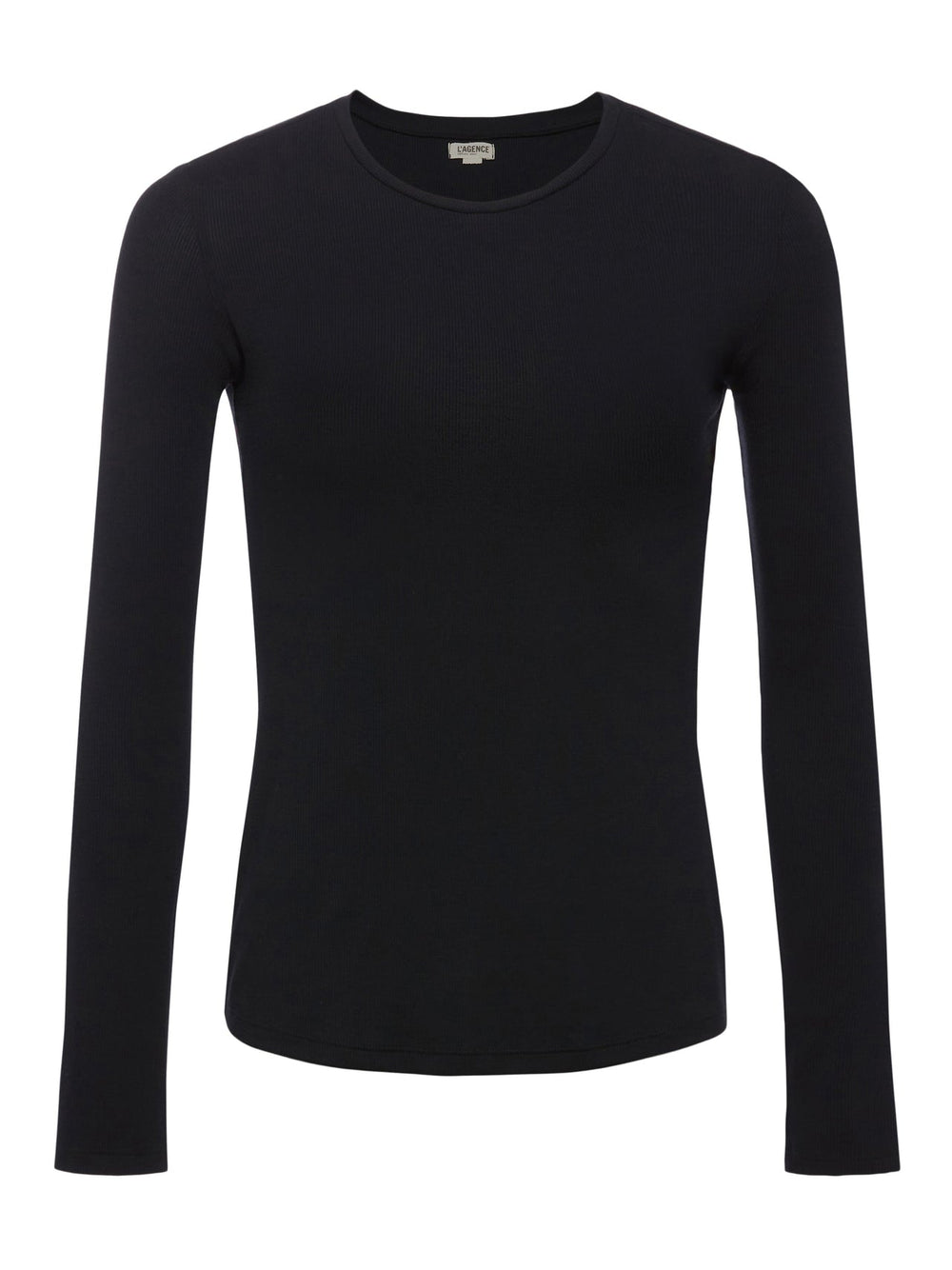 Tess Long Sleeve Tee in Black Micro Modal