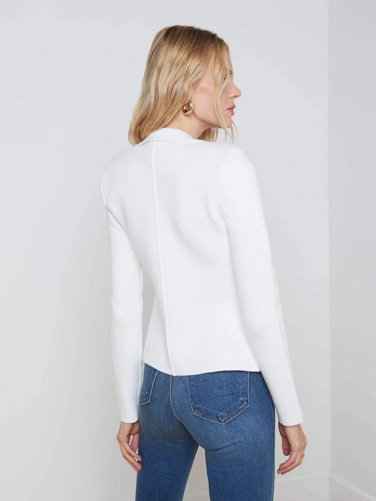 Sofia Knit Blazer in Blazer White