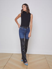 Ceci Sleeveless Turtleneck in Micro Modal Black