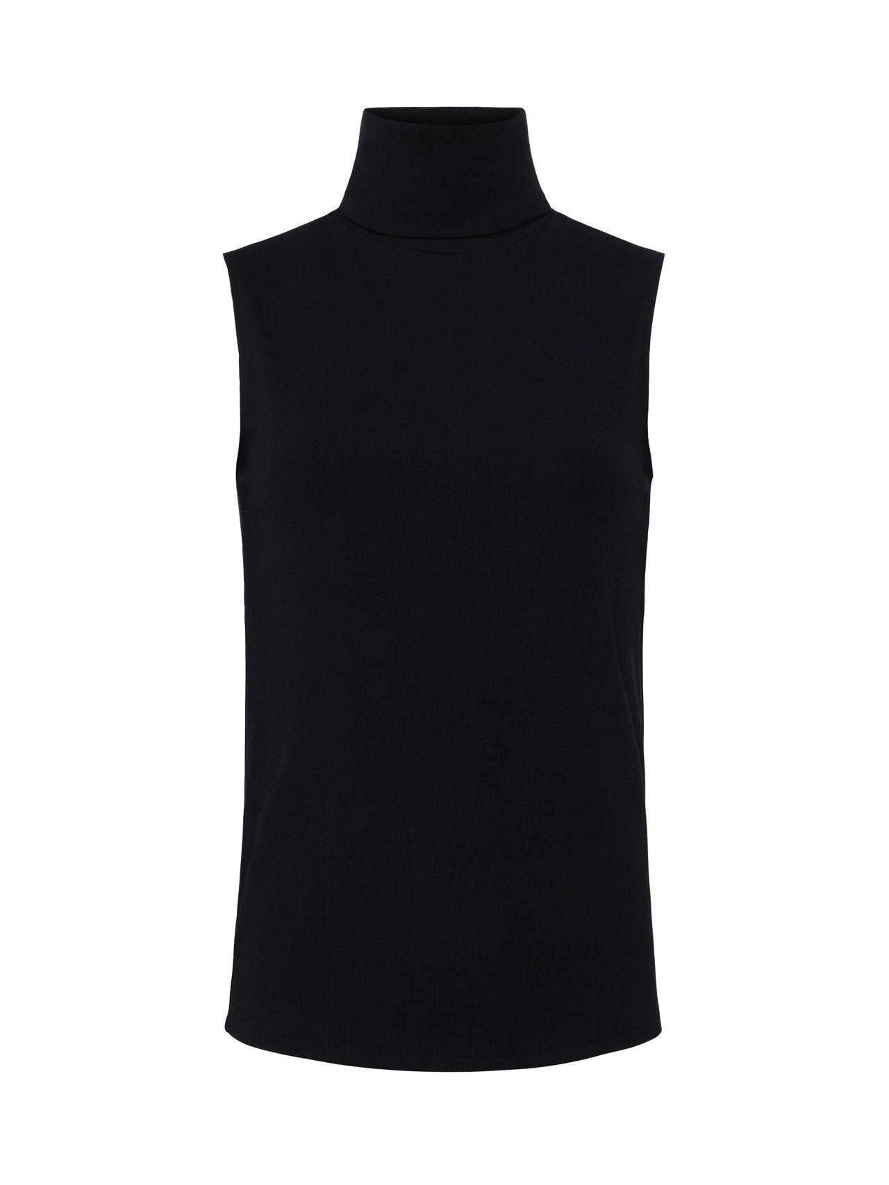 Ceci Sleeveless Turtleneck in Micro Modal Black