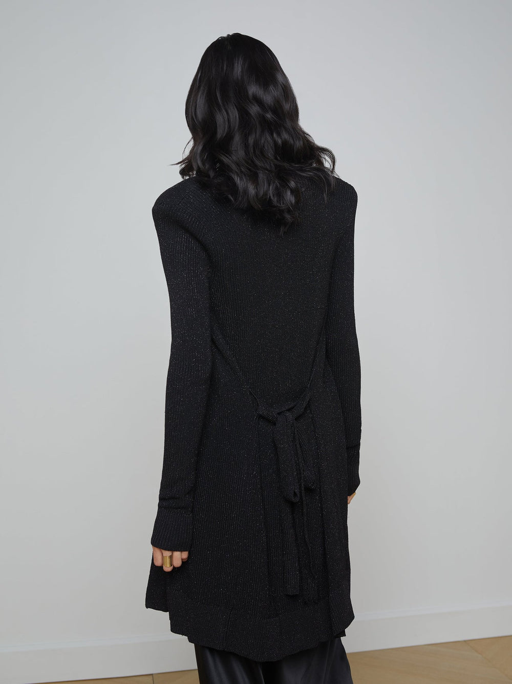 Noe Double-Breasted Cardigan in Black
