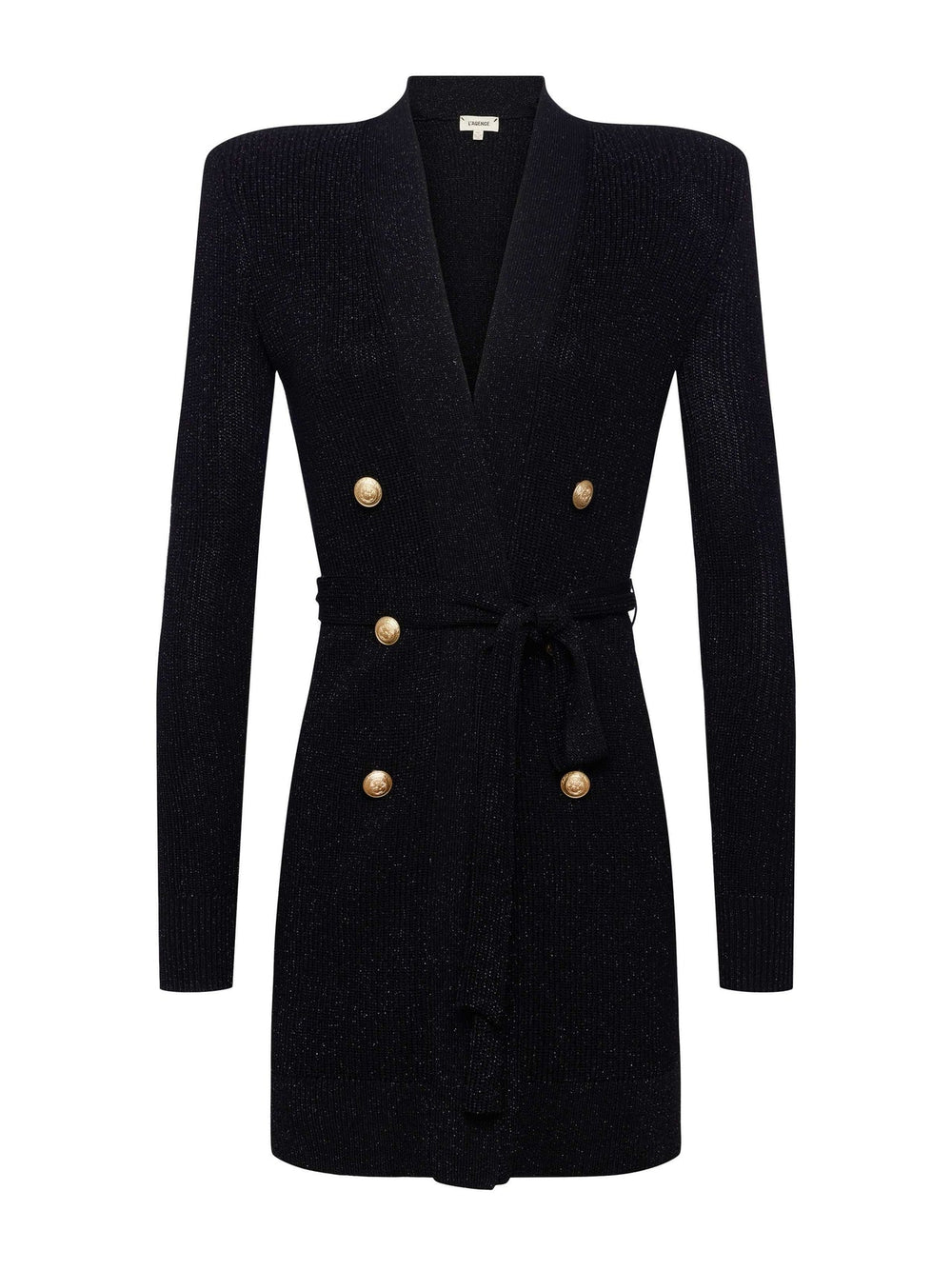 Noe Double-Breasted Cardigan in Black