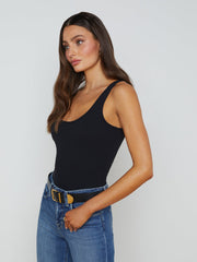 Nica Scoopneck Bodysuit in Black