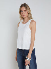 Mikaela Cotton Tank in White